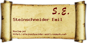 Steinschneider Emil névjegykártya